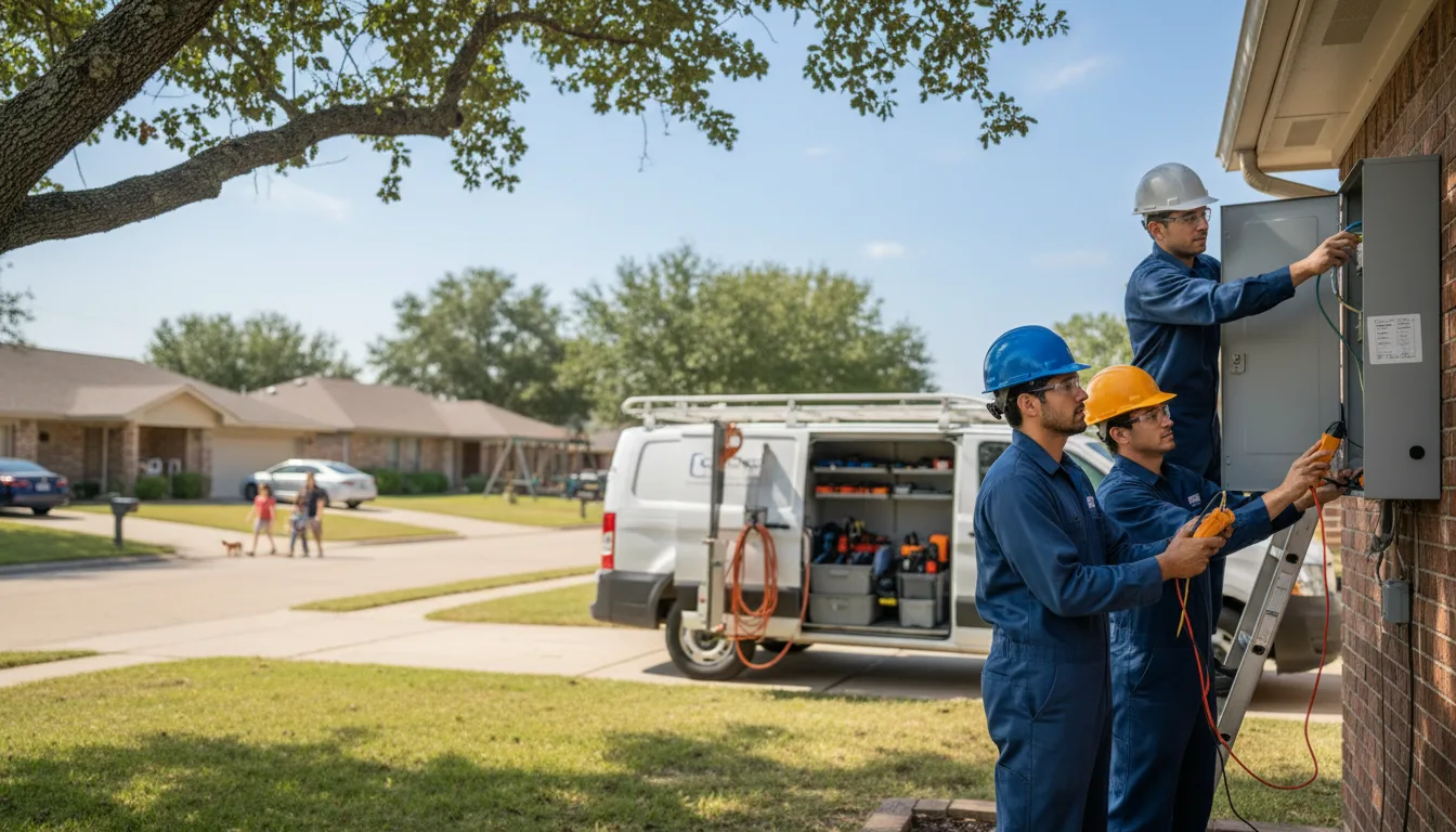 Certified electrician providing emergency electrical services in Roxton, TX